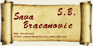 Sava Bracanović vizit kartica
